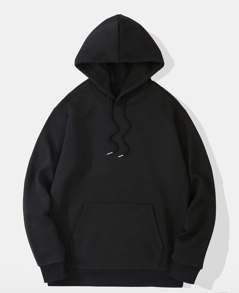 Sweat à Capuche Noir Unisexe