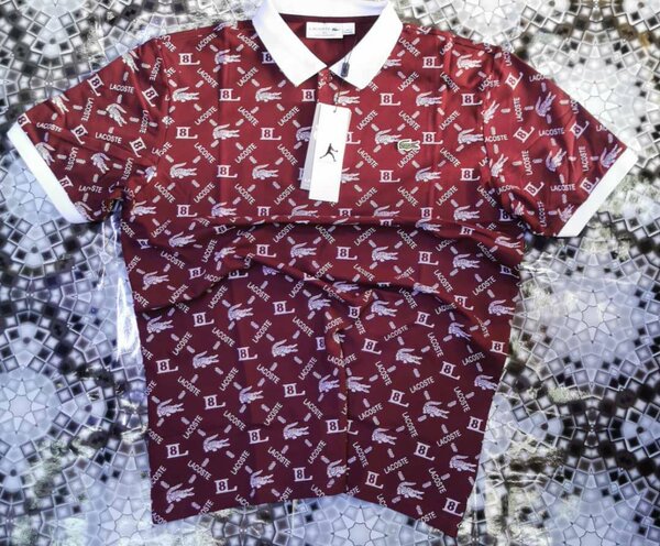 Polo rouge logo mixte