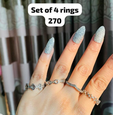 Set of 4 rings