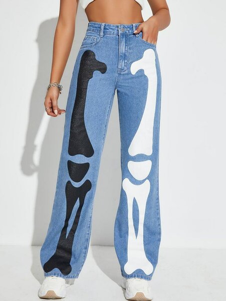 Pantalon squelettique tendance