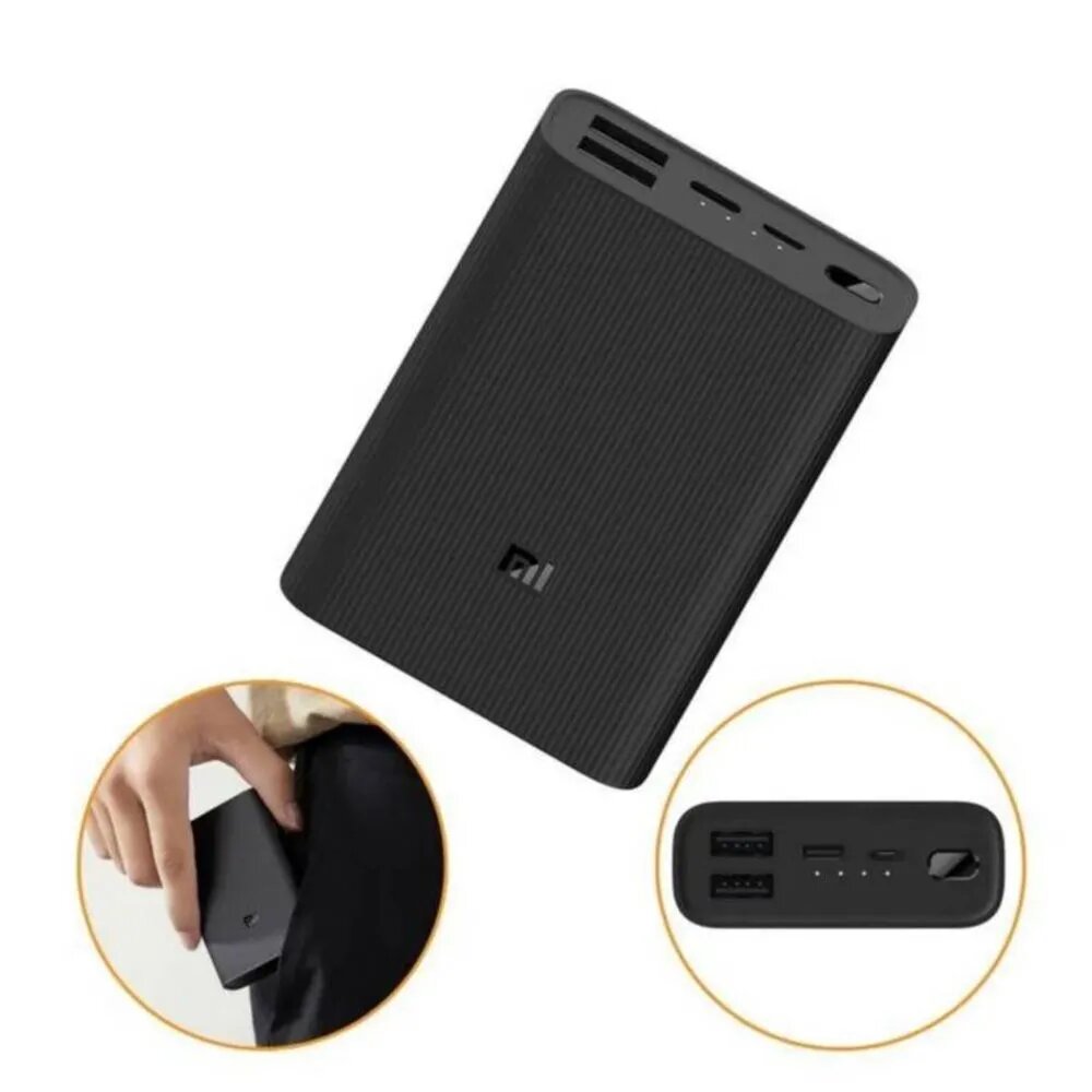 Xiaomi 10000mah Mi Power Bank 3 Chargeur Portatif Ultra