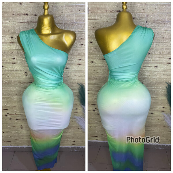 Robe longue asymétrique