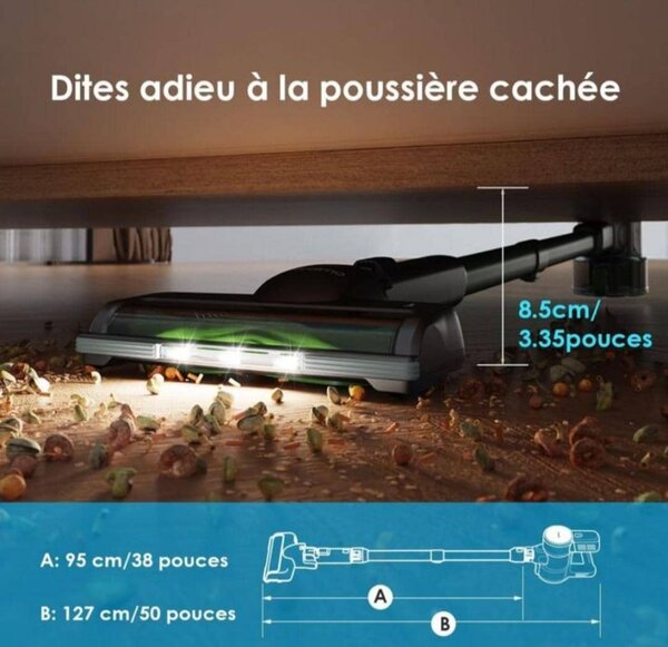 Aspirateur sans fil puissant 24000Pa