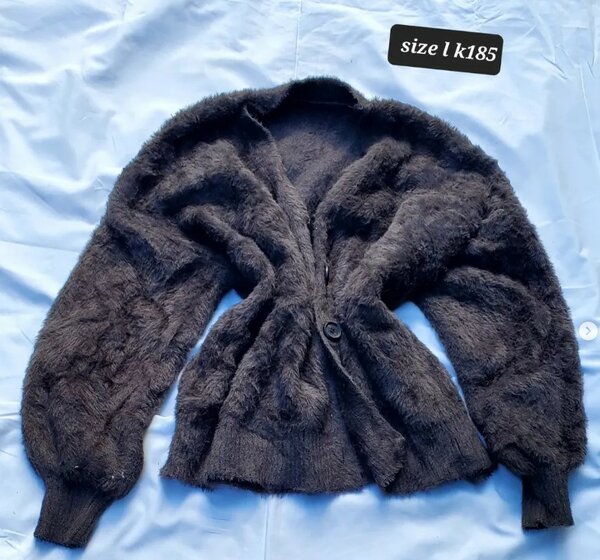 Comfortable women's cardigan brown