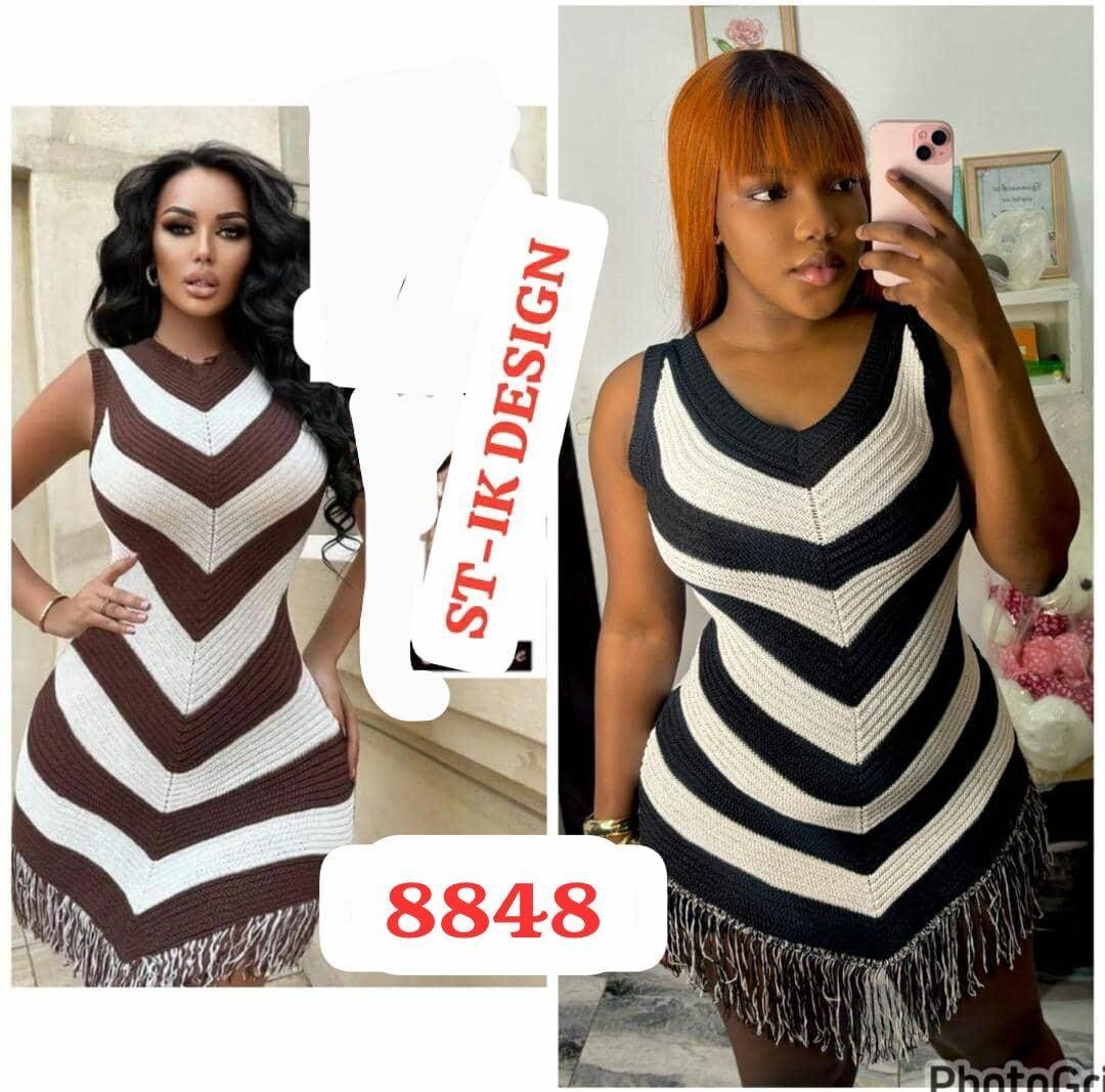 Robe longue rayée élégante