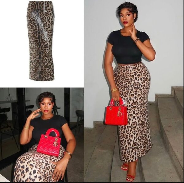 Jupe longue léopard élégant