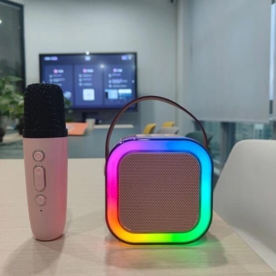 Colorful karaoke sound system