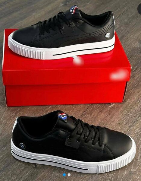 Sneakers homme en cuir noir