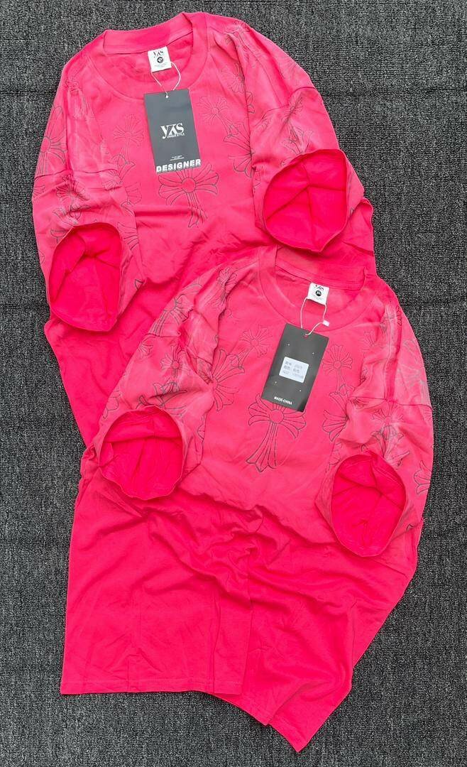 T-shirt rose imprimé