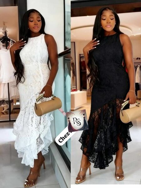 Robe Longue Dentelle Évasée