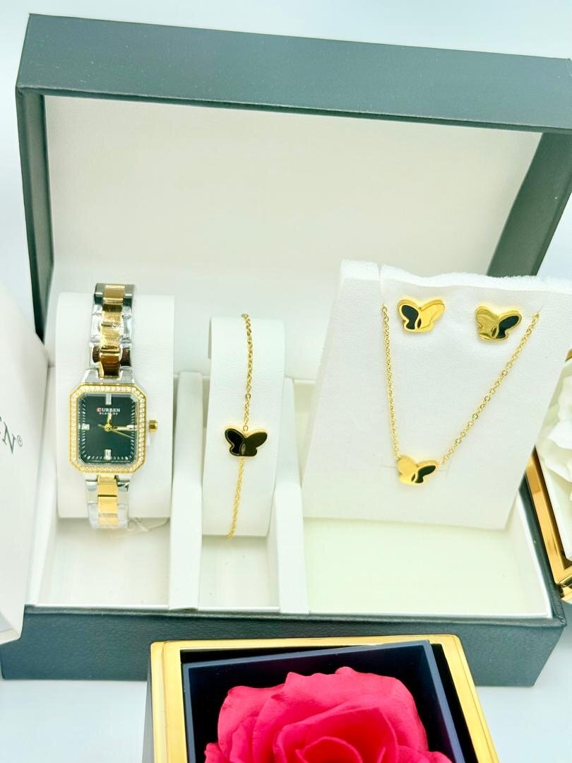 Ensemble Montre et Bijoux Papillon