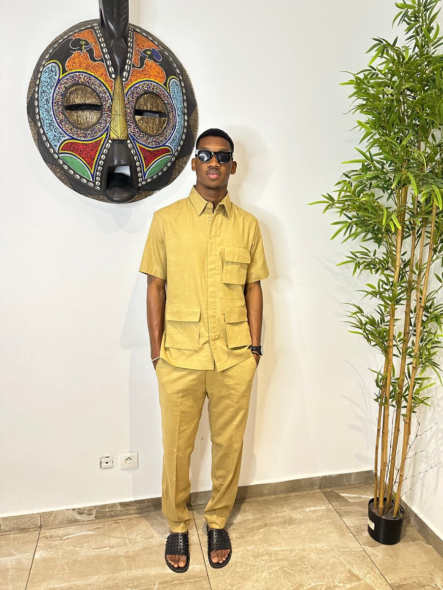 Ensemble d'été en lin pour homme