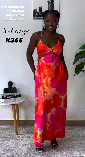 Bright dress with print