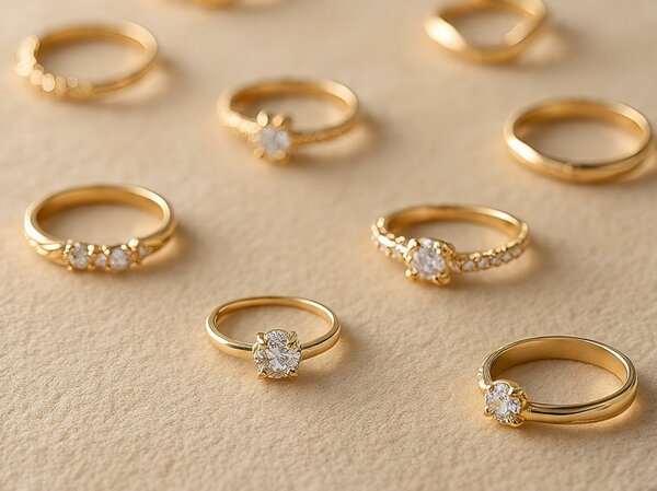 Bague de promesse en or plaqué