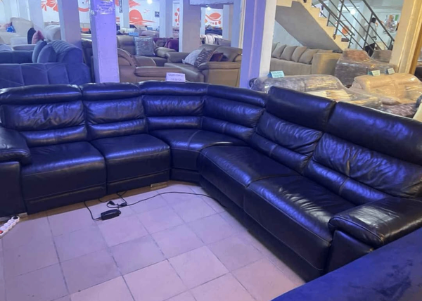 Canapé d'angle en cuir luxueux