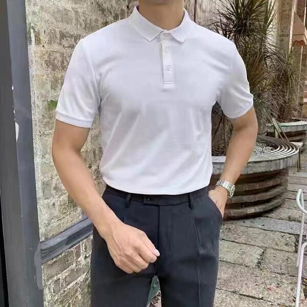 logo-embroidered striped cotton T-shirt