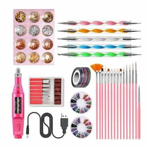 Nail Art Tools Kit UV Nail Painting Brush Set Dotting Pen
