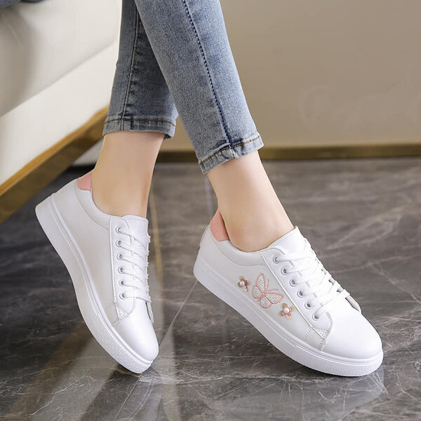Beautiful and stylish women's sneakers white