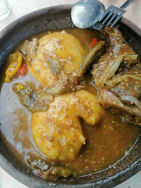 Fufu with Spicy Fish Soup