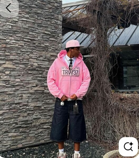 Sweat à capuche rose TRW37 pour homme