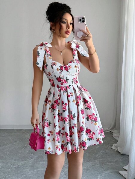 Robe Évasée Florale Élégante