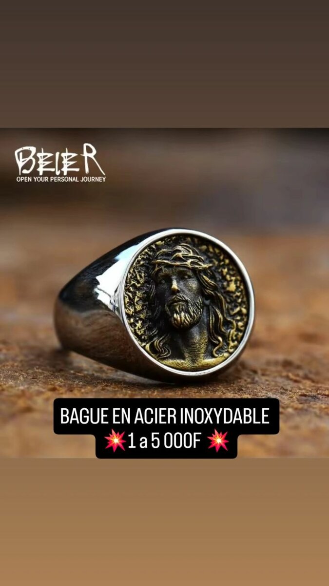 Bague Homme Acier Inoxydable