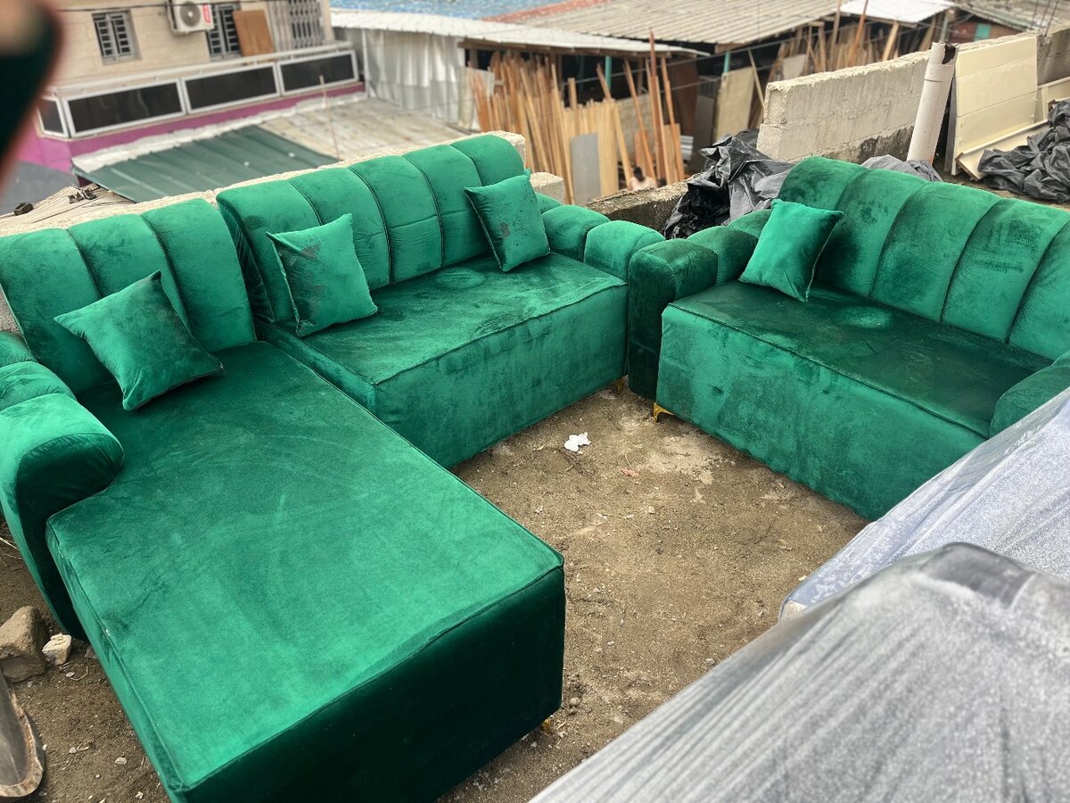 Canapé Modulable Vert Élégant