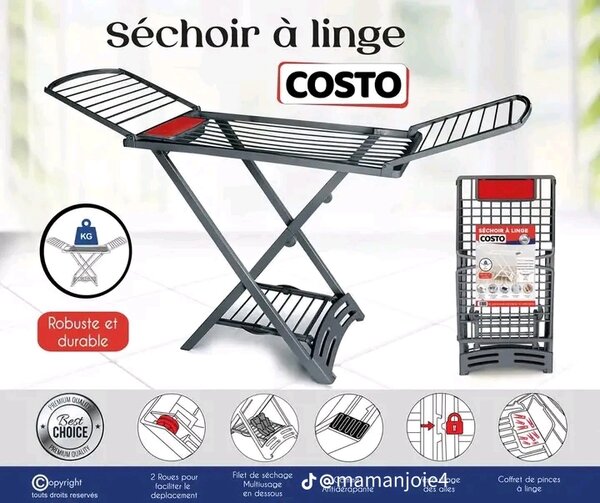 Séchoir à linge pliable Costo