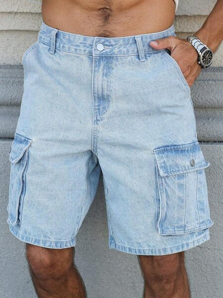 Shorts cargo en denim pour hommes