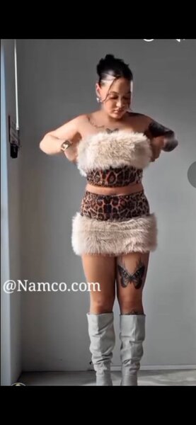 Top et jupe en fausse fourrure