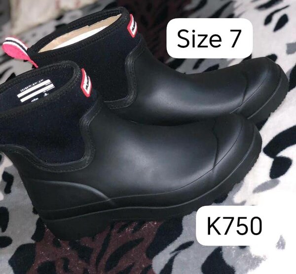 Stylish Black Ankle Rain Boots