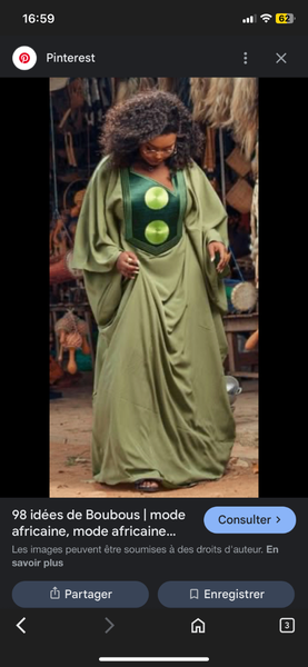 Robe Boubou Vert Élégante