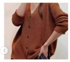 Темно-оранжевый кардиган 