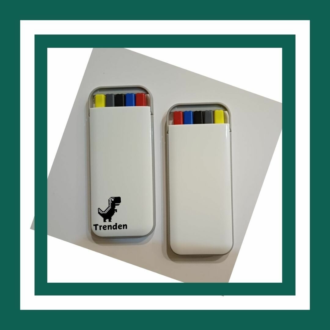 5 in 1 stationery set with black,blue,red pens highlighter P