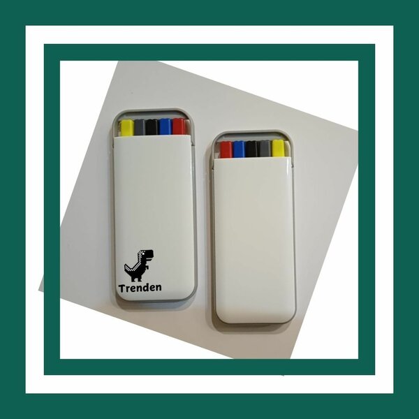 5 in 1 stationery set with black,blue,red pens highlighter P