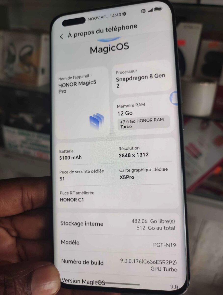 HONOR Magic5 Pro 12Go 512Go