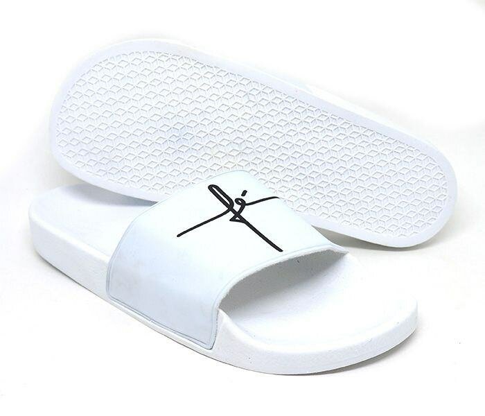 Sandales slides blanches tendance