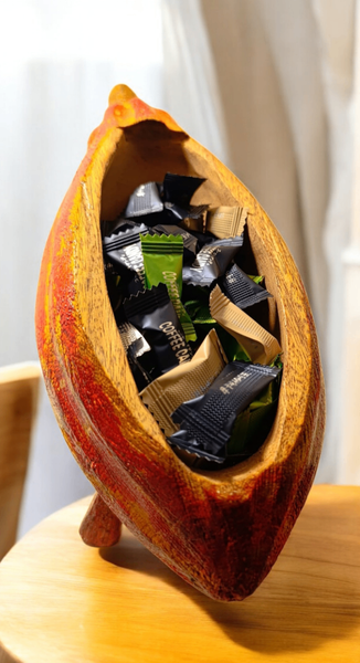 Boîte à bonbons en bois exotique