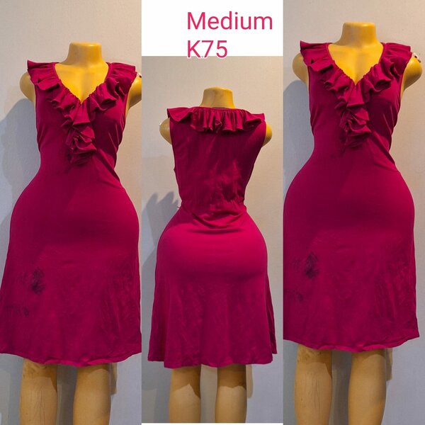 Beautiful and high-quality women's dress made of salaula silk pink