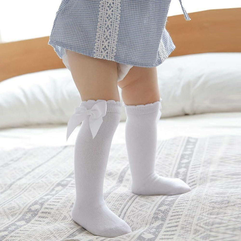 Chaussettes bébé avec nœud