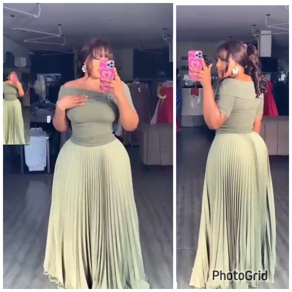 Robe Longue Élégante Plissée