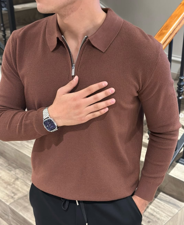 кофта коричневая мужская