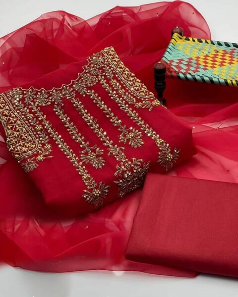 Organza&khatan silk 3 pc