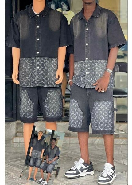 COMPLET HOMME ( culotte jeans , chemise jeans )