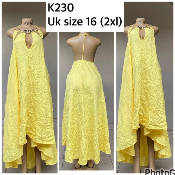yellow dress with open back