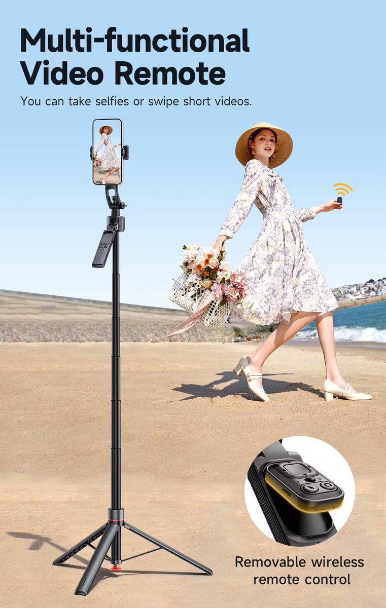 Trépied pour téléphone avec télécommande