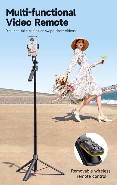 Trépied pour téléphone avec télécommande