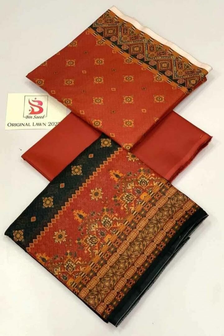 Beautiful Bin saeed 3 pcs lawn suit