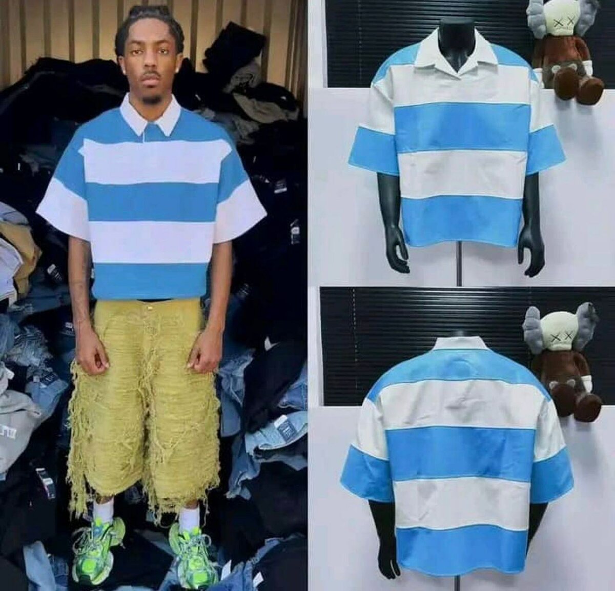 Chemise skaï à manches courtes