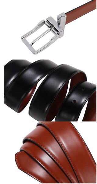 Ceinture en cuir réversible